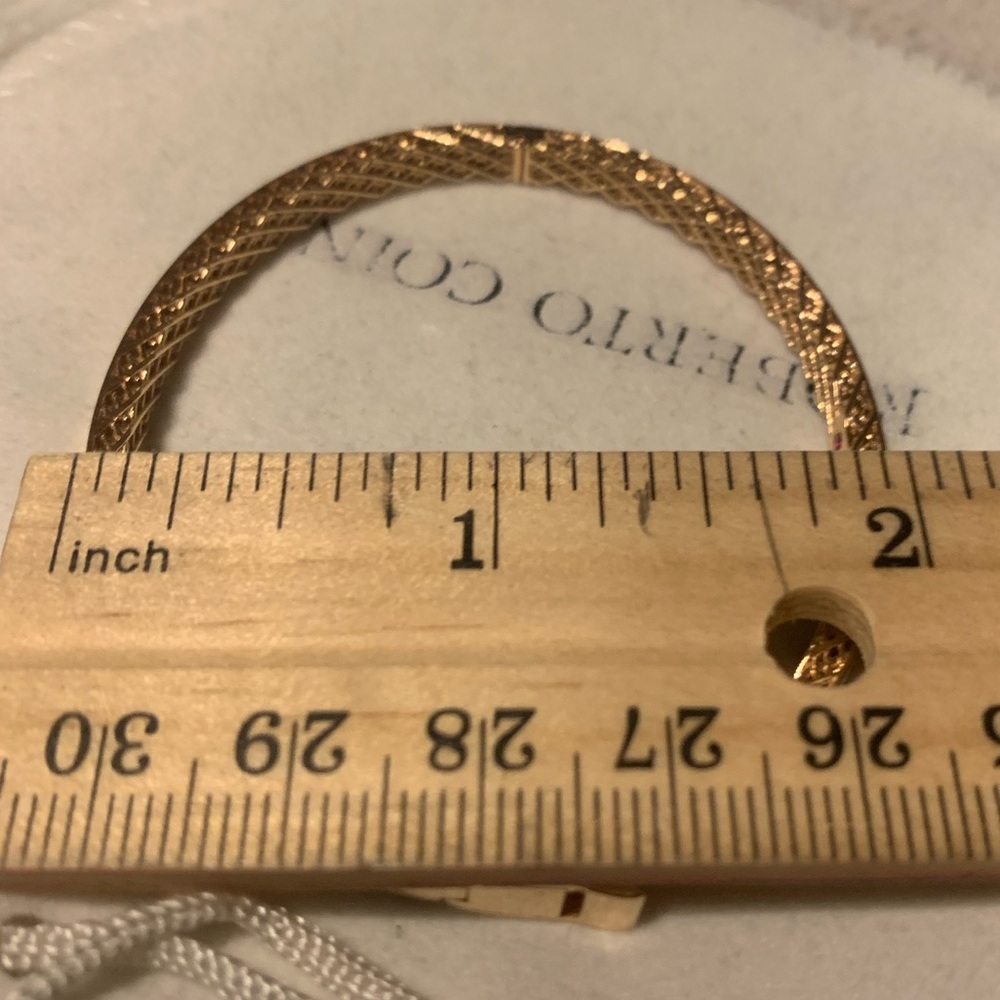 Roberto Coin 18k Rose Gold Golden Gate Symphony Bangle - Picture 6 of 8